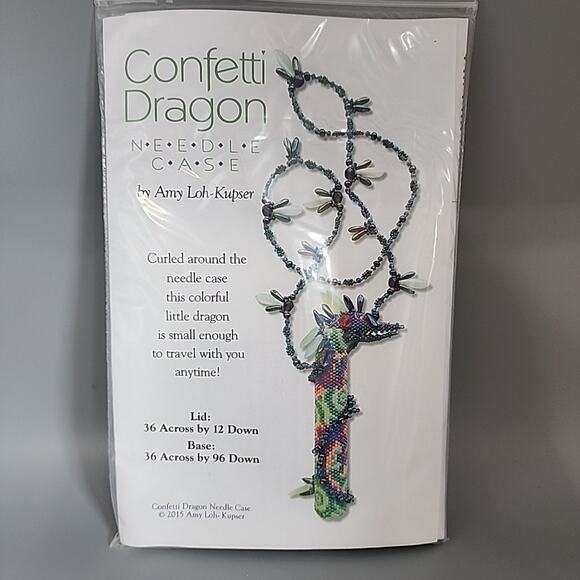 Needle Case Beading Kit Confetti Dragon Amy Loh-Kupser i-bead.com 2015 - Picture 2 of 5